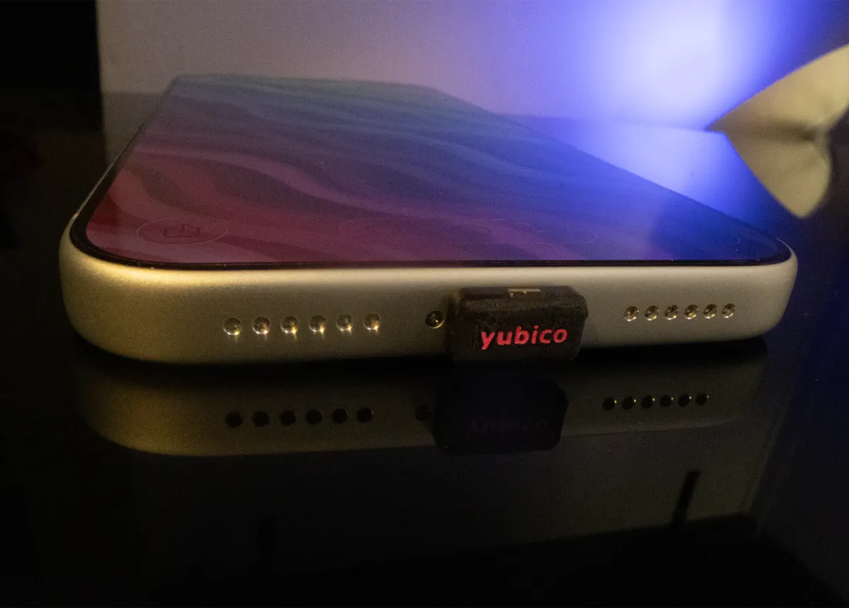 Color-coded YubiKey Nano